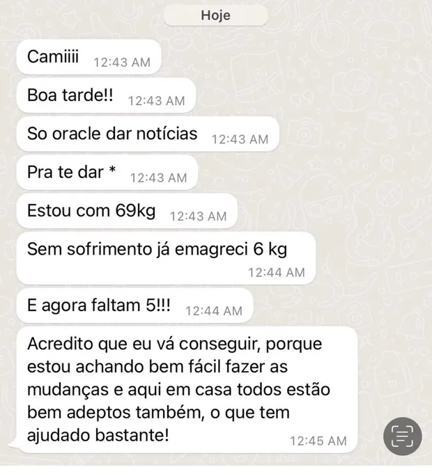 Depoimento de aluna